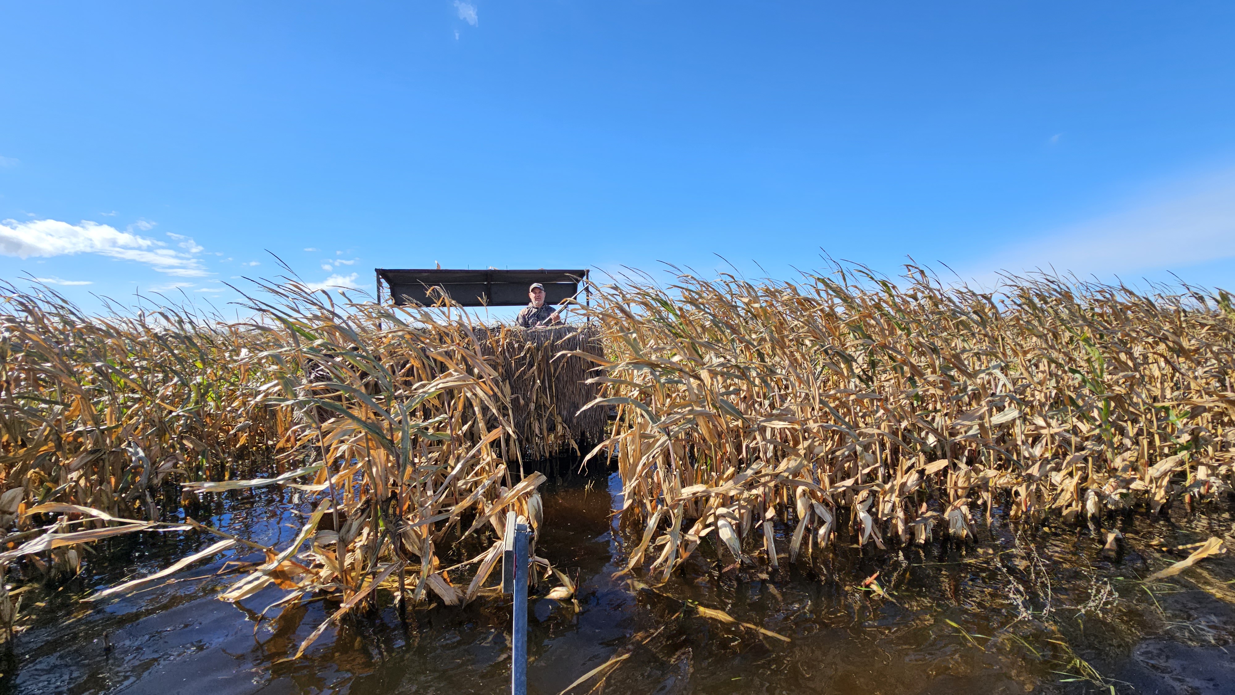 a hunting blind at Fish Point